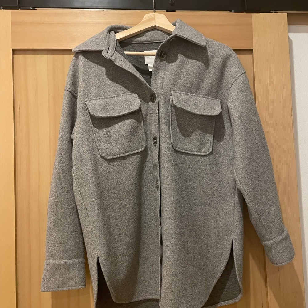 H&M shirt jacket overcoat